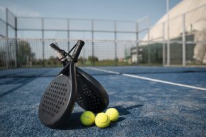 pickleball-with-pickleball-racket-and-ball-on-court